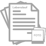 Icon für Bewerbungsunterlagen mit Lebenslauf, Anschreiben und Deckblatt – Professionelle und individuell erstellte Bewerbungsdokumente.