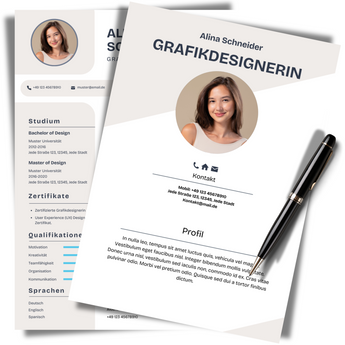 Lebenslauf und Deckblatt in Beige – Stilvolle und maßgeschneiderte Bewerbung für Ihre Karrierechancen.