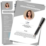 Lebenslauf und Deckblatt in Grau – Klar strukturierte Bewerbungsunterlagen für einen starken ersten Eindruck.