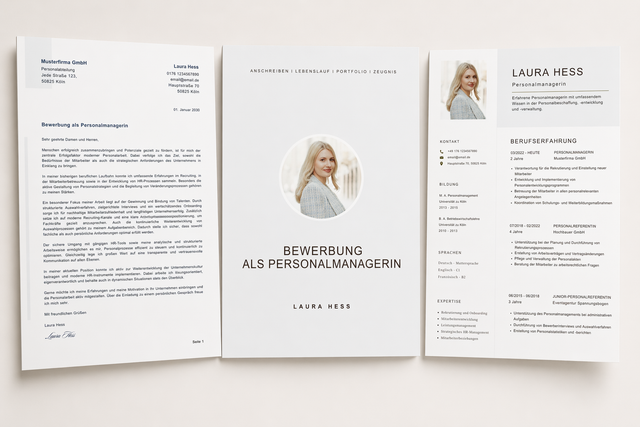Beispiel für professionelles Bewerbungsdesign